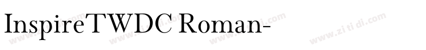 InspireTWDC Roman字体转换